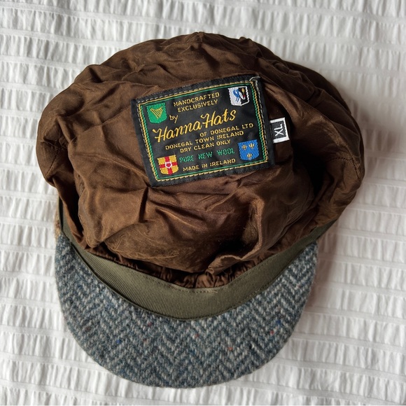 Hanna Hats of Donegal Vintage Patchwork Tweed Flat Cap, XL - Picture 3 of 6